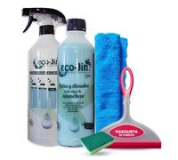 Eco-Jin Pack SPA | Difusor | Rasqueta Limpia Cristales | Bayeta Microfibra | Estropajo Con Esponja | Limpiador Multiusos