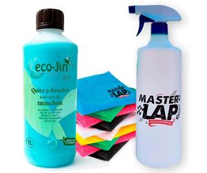Eco-Jin SPA Pack Limpiador Multiusos Ecológico, Kit Completo con Difusor y 10 Bayetas de Microfibra, Biodegradable, No Tóxico, para Baños, Cocinas, Cristales y Suelos