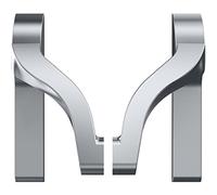 ECO Juego de manijas de puerta de escape UG con ángulo de rotación de 40° - Puerta de escape/puerta de pánico EN1125 para ala de pie, apto para mango de varilla EPN 900 IV de aluminio recubierto de