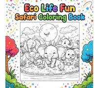 Eco Life - Fun Safari Coloring Book for Toddlers & Kids | 40 Designs | Bold Simple Designs | Easy Coloring for Kids & Teens: Children book - Coloring Book For Kids 8.5 x 8.5 Size- 80 Pages