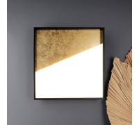 Eco-Light Aplique de pared LED Vista, dorado/negro, 30 x 30 cm