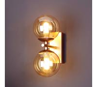 Eco-Light Aplique Neptun 2 luces oro con esferas de vidrio