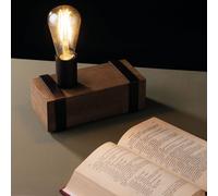 Eco-Light Lámpara de mesa Texas de madera antigua, 1 luz