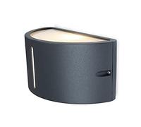 Eco Light Moderna lámpara de pared Bonn, semicircular, 24,9 x 12 cm, casquillo E27, IP44 3304 GR