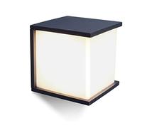 Eco Light moderna lámpara de pared exterior caja Cube, E27, 16,5 x 16,5 cm, Antracita 1846 gr