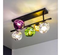 Eco-Light Plafón Canopus, multicolor, 5 luces, cristal, E14