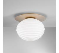 Eco-Light Plafón Ripple, oro/opal, Ø 35 cm