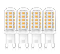 Eco.Luma Bombilla LED G9 3W Equivalente a 50W Bombillas Halógenas, Blanco Cálido 2700K 520LM, No Regulable Ángulo de haz de 360° LED Bombillas, AC 220-240V, Paquete de 4