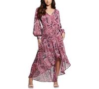 Eco Nuovo - Vestido maxi Bahia, Estampado De Cachemira Violeta, M