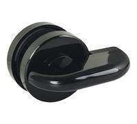ECO Pestillo para WC (separación) con apertura de emergencia sobre mandril cuadrado 8 mm, plástico negro
