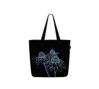 Eco Right Bolsa de lona estética para mujer, bolsa grande con cremallera, con bolsillo, escuela, trabajo, playa, yoga, regalos, bolsa de mano para mujer, night garden