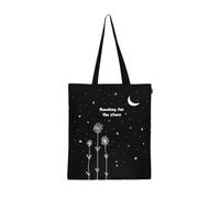 Ecoright - Bolsas de mano para mujer, bolsa de comestibles moderna y reutilizable, bolsa de algodón para la escuela, uso diario, compras y playa, Black, Talla única, Western