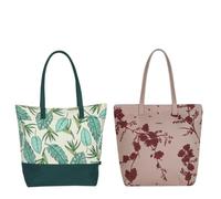 Eco Right Bolsas grandes para mujer con cremallera, impermeables, ecológicas, tamaño único, Lush Tropics - Sakura, talla única, Utilidad