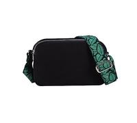 Eco Right Hojas Negras, Bolso Bandolera Unisex Adulto, One Size