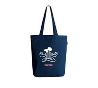 Ecoright Shopping Bag, Cotton Fabric Bag, Printed with Zip, Robust Carry Bag with Handle, Fabric Bag for Women, Utility