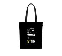 Ecoright Shopping Bag, Cotton Fabric Bag, Printed with Zip, Robust Carry Bag with Handle, Fabric Bag for Women, Utility