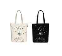 Eco Right Tote Bag De Algodón, Bolso Mujer Ecológica, Bolsa Tela Cremallera Para El Playa, Viajes, Compras, Uso Diario