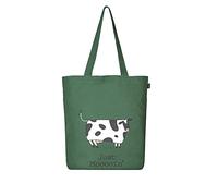Eco Right Tote Bag De Algodón, Bolso Mujer Ecológica, Bolsa Tela Cremallera Para El Playa, Viajes, Compras, Uso Diario