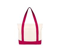 Eco Right Tote Bag Lona Mujer, Hombre Con Cremallera Y Bolsillo Interior, 100% Algodón Ecológico Bolsa Playa (Lote De 2)