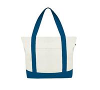 Eco Right Tote Bag Lona Mujer, Hombre Con Cremallera Y Bolsillo Interior, 100% Algodón Ecológico Bolsa Playa