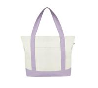 Eco Right Tote Bag Lona Mujer, Hombre Con Cremallera Y Bolsillo Interior, 100% Algodón Ecológico Bolsa Playa