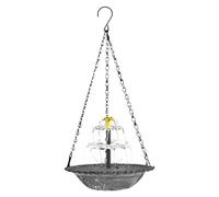 Eco Solar Bird Fountain - Garden Water Bowl | Solar Powered Bird Bath with Waterfall for Backyard, Patio, Lawn, Pond, Pool, Outdoor Decor, Hummingbird Feeder, Finch Attracting Feature
