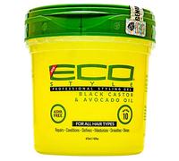 ECO STYLE - ESTILO GEL NEGRO CASTOR ACEITE Y ACEITE AVOCADO 16OZ
