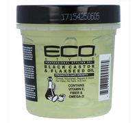 Eco Style Gel fijador fuerte sin alcohol con aceite de ricino negro 236 ml