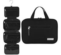 Eco Sun Neceser de viaje colgante, diseñado en Hawái, organizador de viaje resistente al agua para accesorios de baño, Negro -, Colgar