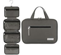 Eco Sun Neceser de viaje colgante, diseñado en Hawái, organizador de viaje resistente al agua para accesorios de baño, Gris, Colgar