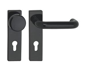 ECO U-Form EI FH - Juego de cambio para puertas de fuego (53 mm, plástico), color negro