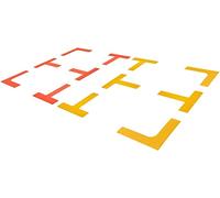 Eco Walker Juego de marcadores de líneas de corte para crear tu propia mini cancha de tenis de Pickleball (forma de L en forma de T rojo y amarillo)