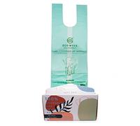 ECO WAVE Bolsas de pañales 100% biodegradables y compostables, 200 bolsas sin fragancia, certificado EN 13432