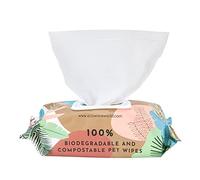 Eco Wave Toallitas para mascotas, 100% biodegradables y compostables para perros y gatos con aloe vera, eliminan rápidamente la suciedad, el desorden y los olores
