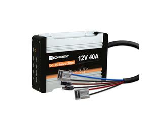 ECO-WORTHY Cargador de batería 12 V 40 A DC-DC para batería LiFePO4, Gel, para autocaravanas, caravanas