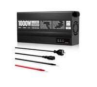 ECO-WORTHY Cargador LiFePO4 14,6V 50A con inversor 1000W 12V a 230V, Circuito de prioridad de Red y función UPS, para batería LiFePO4 de Ciclo Profundo, Coche, camión, Turismo