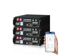 Eco-Worthy Cubix100 LiFePO4 48V 300Ah Server Rack 15KWH Bateria lifepo4 (3 Unidades, 48V 100Ah, 100 A, BMS, 3U, Compatible con Can&RS485 para Sistema Solar Completo, Sistema fotovoltaico)