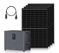 ECO-WORTHY Kit Solar Balcon con almacenamiento, 5,12kWh de Marstek Jupiter C+, 4x430W paneles solares, 4 MPPT (PV máx. 2400W), instalación plug-and-play, sistema solar completo para tejado, balcón.