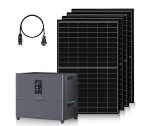 ECO-WORTHY Kit Solar Balcon con almacenamiento, 5,12kWh de Marstek Jupiter C+, 4x430W paneles solares, 4 MPPT (PV máx. 2400W), instalación plug-and-play, sistema solar completo para tejado, balcón.