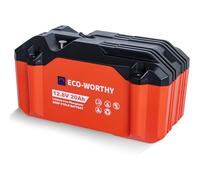 ECO-WORTHY LiFePO4 Batería de litio recargable de 12 V 20 Ah con 3000-15000 ciclos profundos y protección BMS para motor de trolling, silla de ruedas, camping