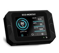 ECO-WORTHY Monitor de Batería de 300A con Sensor Hall, Monitor de Batería 9-80V para Batería Li-ion/LiFePO4/AGM/Gel en Sistema Solar/Carro/RV