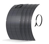 ECO-WORTHY - Panel solar flexible (200 W, ETFE, 25% de alta conversión 800 W, paneles solares flexibles para central eléctrica de balcón, autocaravana, barco, techo, camping, superficies