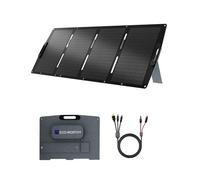 ECO-WORTHY Panel Solar Portatil 200W 12V, XT60, Soporte de una sola pieza, ETFE, Silicio Monocristalino, Hasta 23% de eficiencia, Adecuado para la estación de energía, RV, camping, Garten