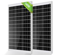 ECO-WORTHY Paquete de 2 paneles solares monocristalinos de 120 W/12 V cada uno (total 240 W/12 V), ideal para RV, jardín, barco, techo o carga de baterías de 12 V