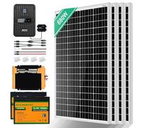 ECO-WORTHY Sistema solar de 2,72 kW·h, 680 W 12 V, para autocaravana: 4 módulos solares de 170 W + regulador de carga MPPT de 40 A + 2 baterías de litio de 100 Ah + inversor de 2000 W