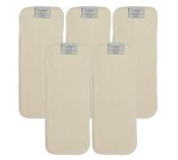 Ecoable Insertos de pañales de cáñamo: almohadillas de refuerzo dobles para pañales de noche (paquete de 5)