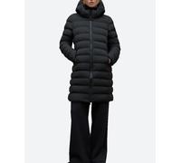 Ecoalf Abrigo acolchado de mujer con cierre de cremallera capucha y bolsillos laterales.. Negro 44 (XL)