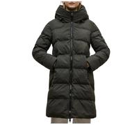 ECOALF Abrigo Largo Acolchado de Invierno con Capucha, Verde, Chaqueta Térmica con Cierre (FR/ES, Letras, L, Regular, Regular, Verde)