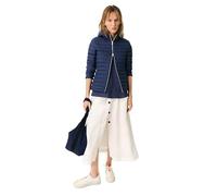 ECOALF - Abrigo Mujer Atlanticalf, de Poliéster Reciclado, con Cuello Redondo, Relleno de Fellex, Ultraligero y Cómodo, Chaqueta Mujer, Talla S, Color Azul Índigo