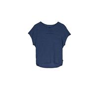 ECOALF - Camiseta Mujer Anialf, de Lino, con Cuello Redondo, Camiseta Manga Corta, Transpirable y Cómoda, T-shirt, Talla S, Color Azul Índigo
